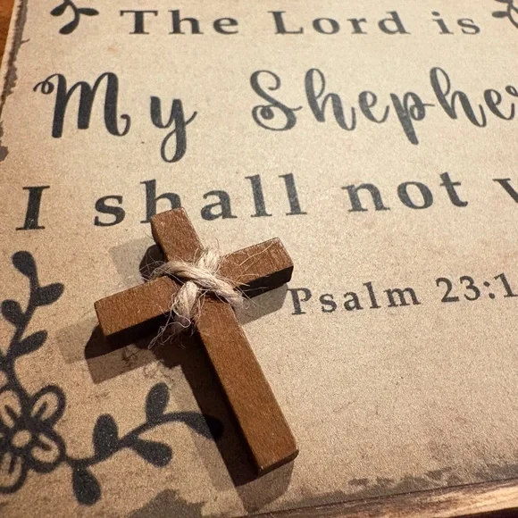 The Lord Is My Shepherd Rustic Sign Psalm 23:1 NEW - Picture 5 of 5